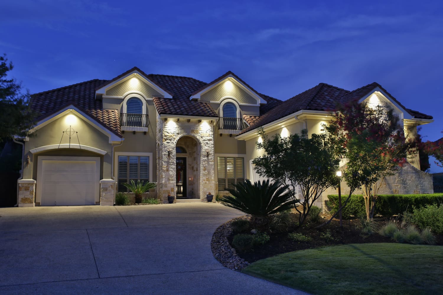 Illuminated house