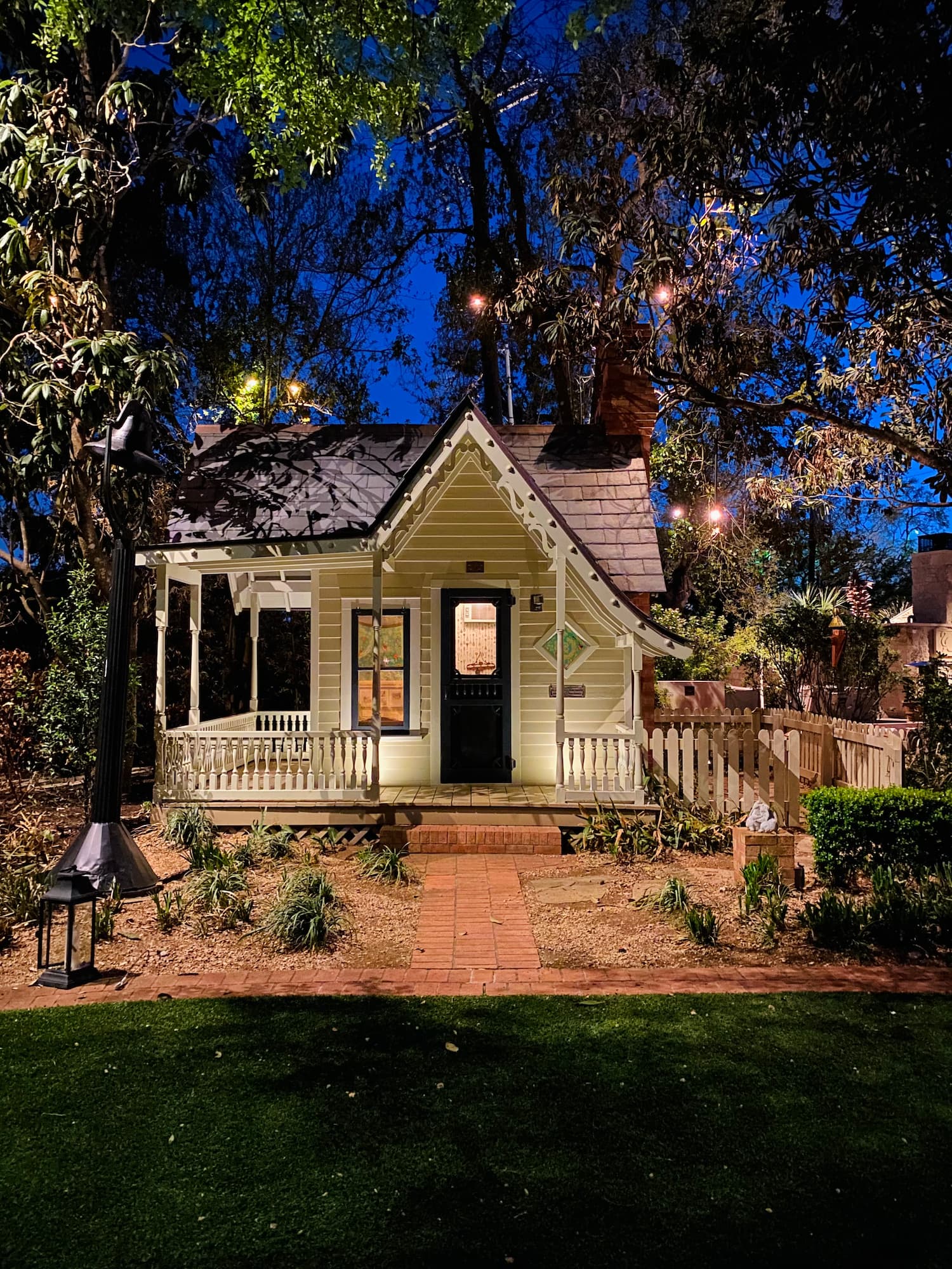 Illuminated cottage